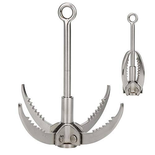 Gancho de agarre de acero inoxidable plegable para escalada técnica 4