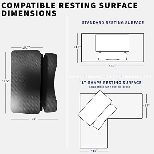 Vivo 32 Inch Carbon Fiber Desk Converter, K Series, Height Adjustable Sit To Stand Riser, Dual Monitor And Laptop Workstation With Wide Keyboard Tray, Black, Desk-V000Kr #TOP6