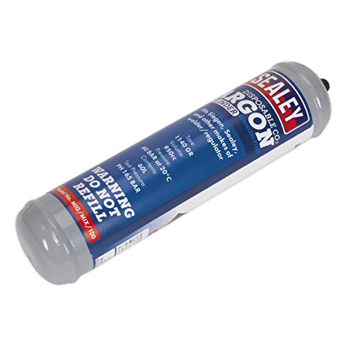 Sealey MIG/MIX/100 Gas Cylinder Disposable Carbon Dioxide/Argon 60ltr