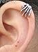 Greendou Chic Skeleton Hand Ear Cuff Silver Plated Ear Bone Personality Clip Earring
