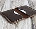 Men's Handmade Slim Leather Wallet Credit Card Holder Slim Wallet Italy oiled Leather (Hold 30 pics of cards)（Distressed Brown）110
