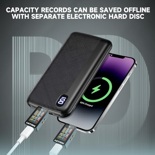 Image of Diymore USB C Power Meter Portable USB-C Tester,Digital Power Meter, for USB-C Phones, Laptops, Chargers and More Voltage Tester Multimeter Tester USB Tester Power Meter USB Power Meter
