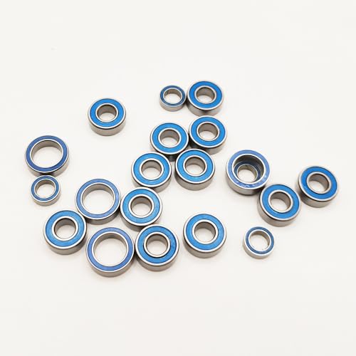 Ball Bearing Set 20pcs Chrome Steel Rubber Seals for 1/10 Tamiya TT-01E Upgrade Parts
