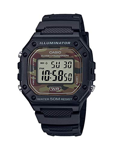 Casio Reloj Digital para Hombre. de Cuarzo con Correa en Plstico W-218H-5BVCF