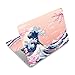 PLIGREAT Pink Sea Wave Laptop Skin Sticker Decals Universal Vinyl Reusable Notebook Cuttable Decal Watercolor Art Protector Cover for 12" 13" 13.3" 14" 15 inch Laptop Netbook