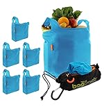 BagPodz Reusable Shopping Bags Inside a Compact Pod with Carry Clip RipStop Nylon Holds 50lbs Very...