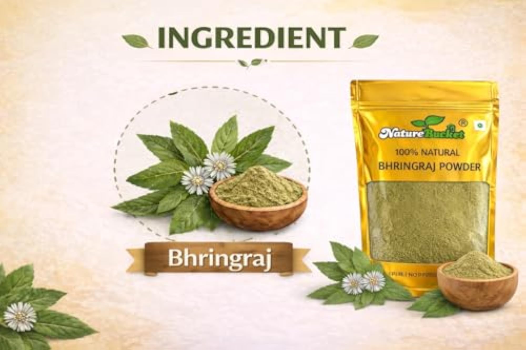 Bhringraj Powder for Natural Scalp Nourishment, 100g