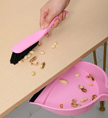 CHUANGOU Set mit Besen，Kehrschaufel und Besen Set，für Reinigung Office Home Wohnzimmer.（Rosa）