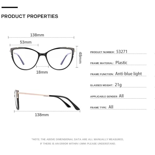 Lunettes œil de chat rétro légères contre la fatigue oculaire