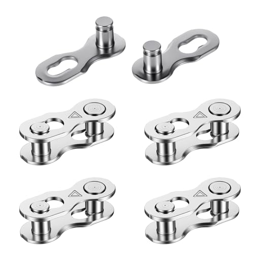 5 Pairs Chain Master Link Reusable Steel Bike Missing Link Removable Chain Replacement Repair Accessories for Bicycles Mountain Bikes(6 7 8 Speed)