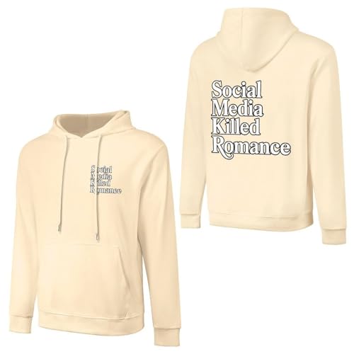 YuanDiann Sudadera con capucha para mujer y hombre, con capucha y texto en alemán, Albaricoque claro, L
