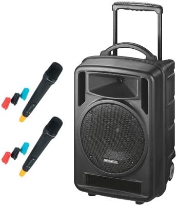 120w RMS Portable PA Amplfier with CD Player and 2 x Wireless Microphones