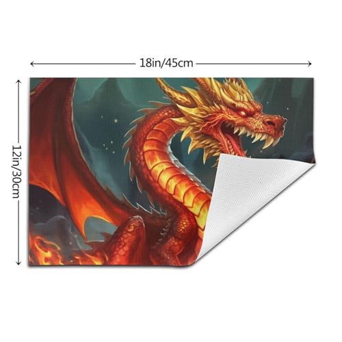 Sets de table thermorésistants et antidérapants motif dragon - 5
