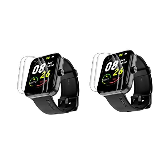 Image of Wisely [Pack 4 For Noise Pulse 2 Max SmartWatch Screen Guard Scratch Guard Full Screen Protector Compatible for Noise Pulse 2 Max 1.85 inch- Flexible TPU - HD Clear - Bubble-Free (Pack of 4)