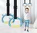 GDLPZM Gymnastics Rings, Children's Home Gym Equipment, Children's Adjustable Strap Strength Training Rings, Pulling Rings for Physical Training (Yellow Blue)