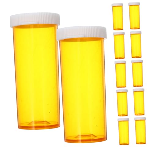 WEKADRIN 25 Piezas Unidades de Pequeños Envases para con Tapa Portátiles y Resistentes de PP para Camping y Organización de Medicinas