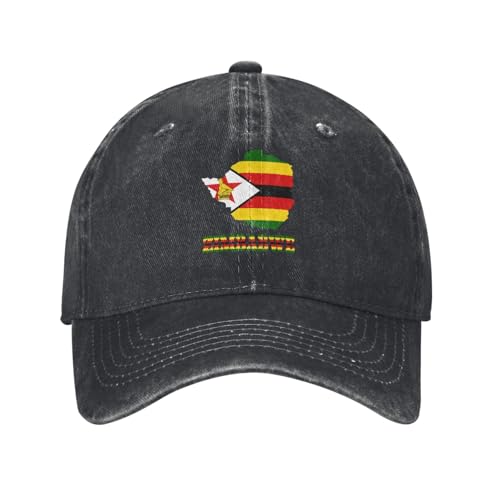 Casquettes Drapeau du Zimbabwe Carte du Zimbabwe Casquettes De Baseball Mode Classique Sunhat pour Homme Femme Course À Pied