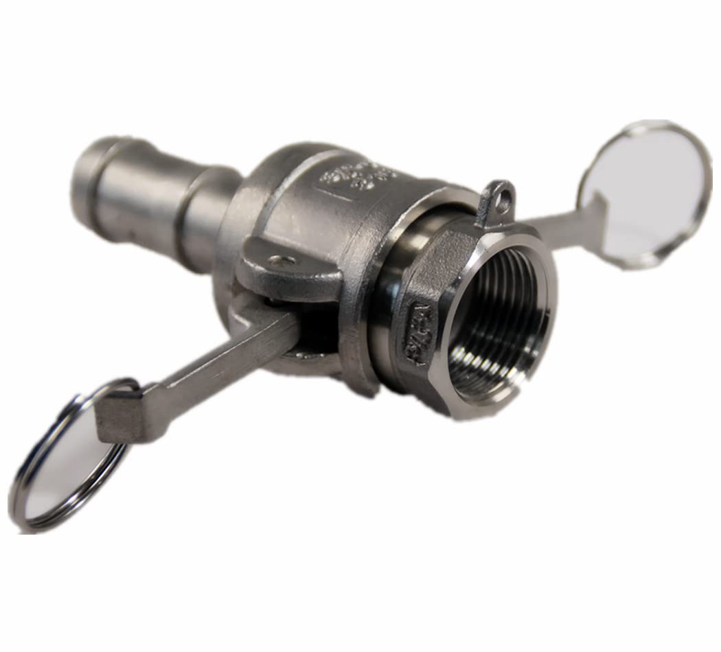 Złącze do węża ogrodowego, Szybkozłącze typu C ze stali nierdzewnej, 4-punktowe, do rur i węży, zatrzaskowe, 1/2" 2"(1-1/2")