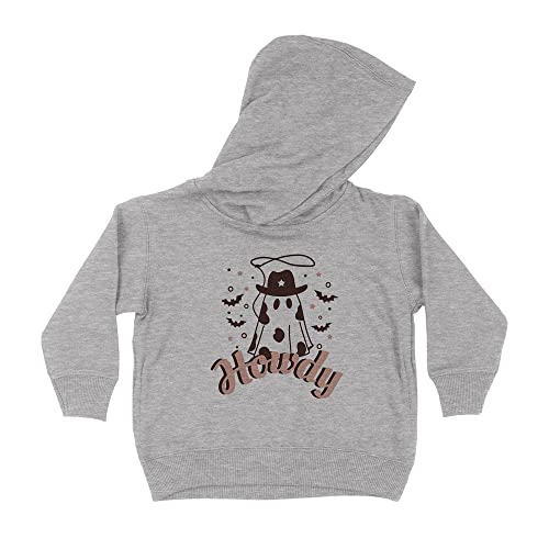 Country Ghost Howdy Halloween Kids Hoodie Sweatshirt Toddler 2T Heather Grey