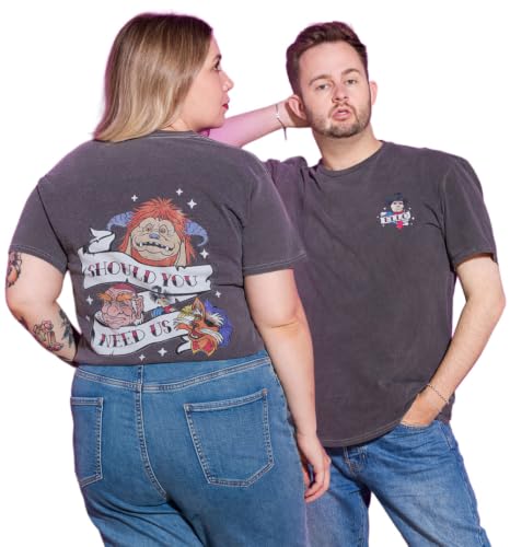 T-shirt Labyrinth vintage wash charcoal imprimé tattoo scroll dos homme