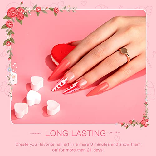 Beetles Pink Gel Nail Polish Nude Pink Rose Red Milky White Gel Polish Set Sweetheart Candies Collection Soak Off UV LED Gift for Her Valentines Nails