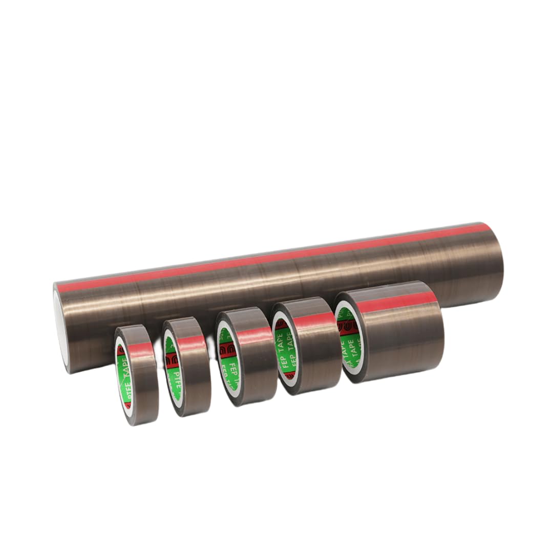 PTFE PEFT-Folienband – 1 Stück, antihaftbeschichtet, hochtemperaturbeständig, glatte Oberfläche, verschleißfestes Klebeband(0.13 * 200 * 10000mm)