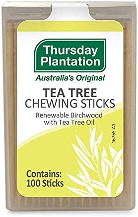 Thursday Plantation Tea Tree Chewing Sticks, Naturally-Sourced Flavors, Contains 100 Sticks (Pack of 3)