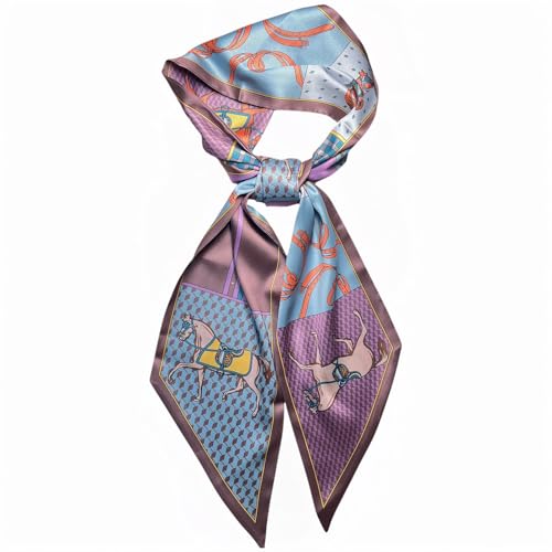 Silk Like Scarf Satin Bandanas Neck Scarves for Women Premium Satin Headscarf Fashion Purse Scarf For Handbag