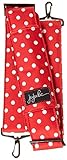 JuJuBe Messenger Strap, Onyx Collection - Black Ruby - Red/White Polka Dots