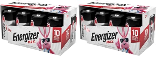 Energizer Max D Batteries, Premium Alkaline D Cell Batteries (8 Battery Count) (Pack of 2) - image 1