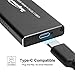 Rongdeson (Upgraded Version) Aluminum M.2 NVME SSD Enclosure Type-C USB 3.1 Gen 2 Speeds 10Gbps PCI-E M-Key Applicable to Size 2230/ 2242/ 2260/ 2280 for Samsung 960/ 970 EVO/ PROWD NVME SSD Black