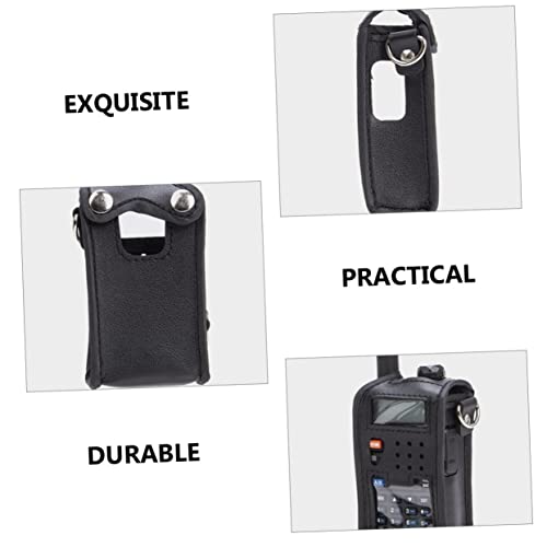 KONTONTY Estojo De Couro Walkie Talkie Suporte Suporte Para Serviço Pesado Coldre Universal Pu Bolsa