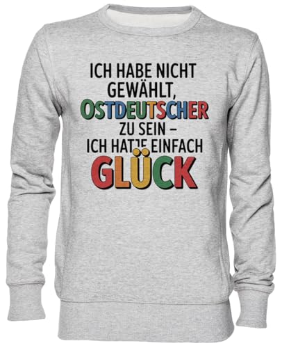 Sweat-shirt gris ostdeutscher zu sein en jersey de coton unisexe pour homme et femme
