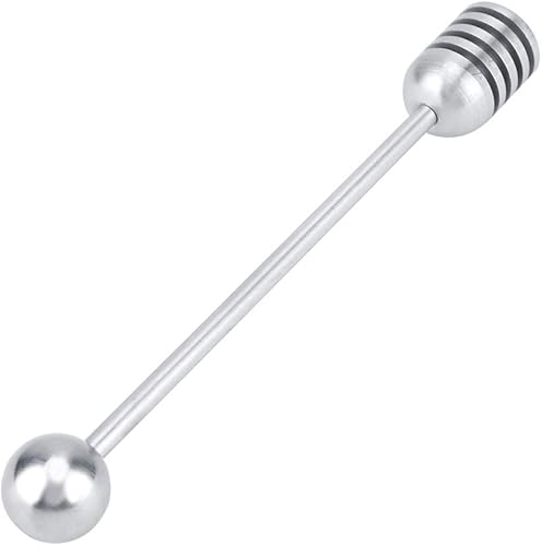 Miniatura 8 de Barra de miel y jarabe, cuchara de miel de servidor de acero inoxidable 304 para recipientes de tarro de miel de 6.3 pulgadas