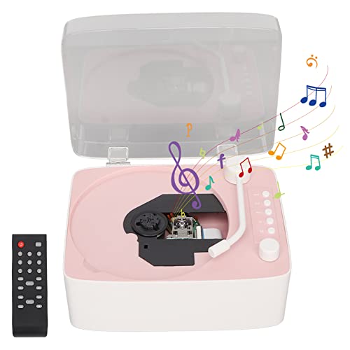 Portable CD Music Player, with HiFi Stereo Sound Speaker, Retro CD Player with Remote Control for Entertainment and Home Decoration