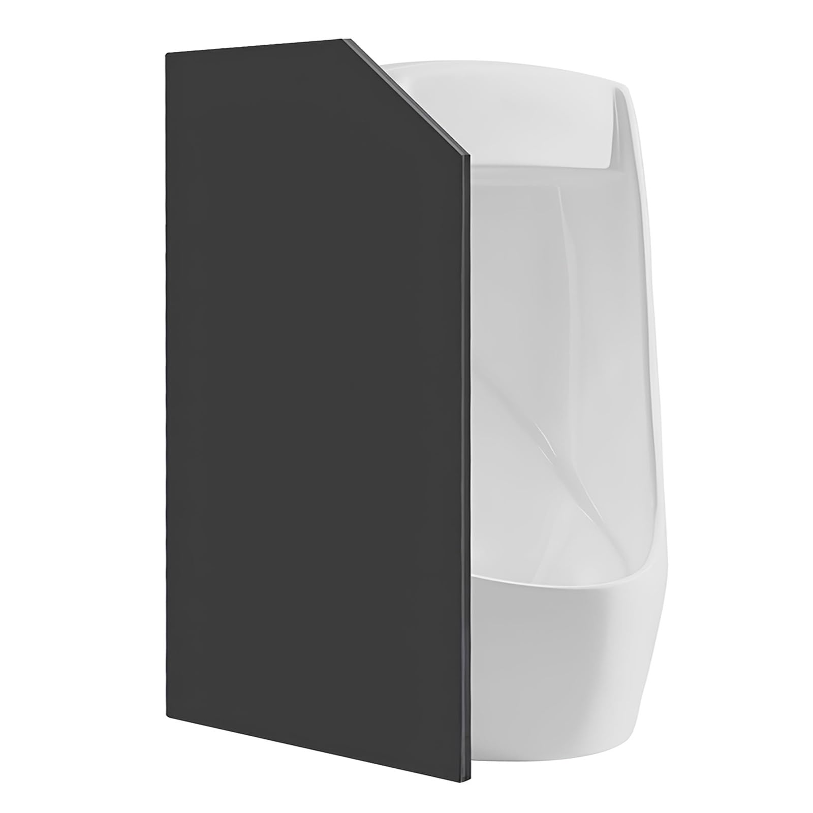 Harsetti One Color Restroom Partitions, Bathroom Partition, Urinal Screen Toilet Partition, For School/Shopping Malls/Public (Black)