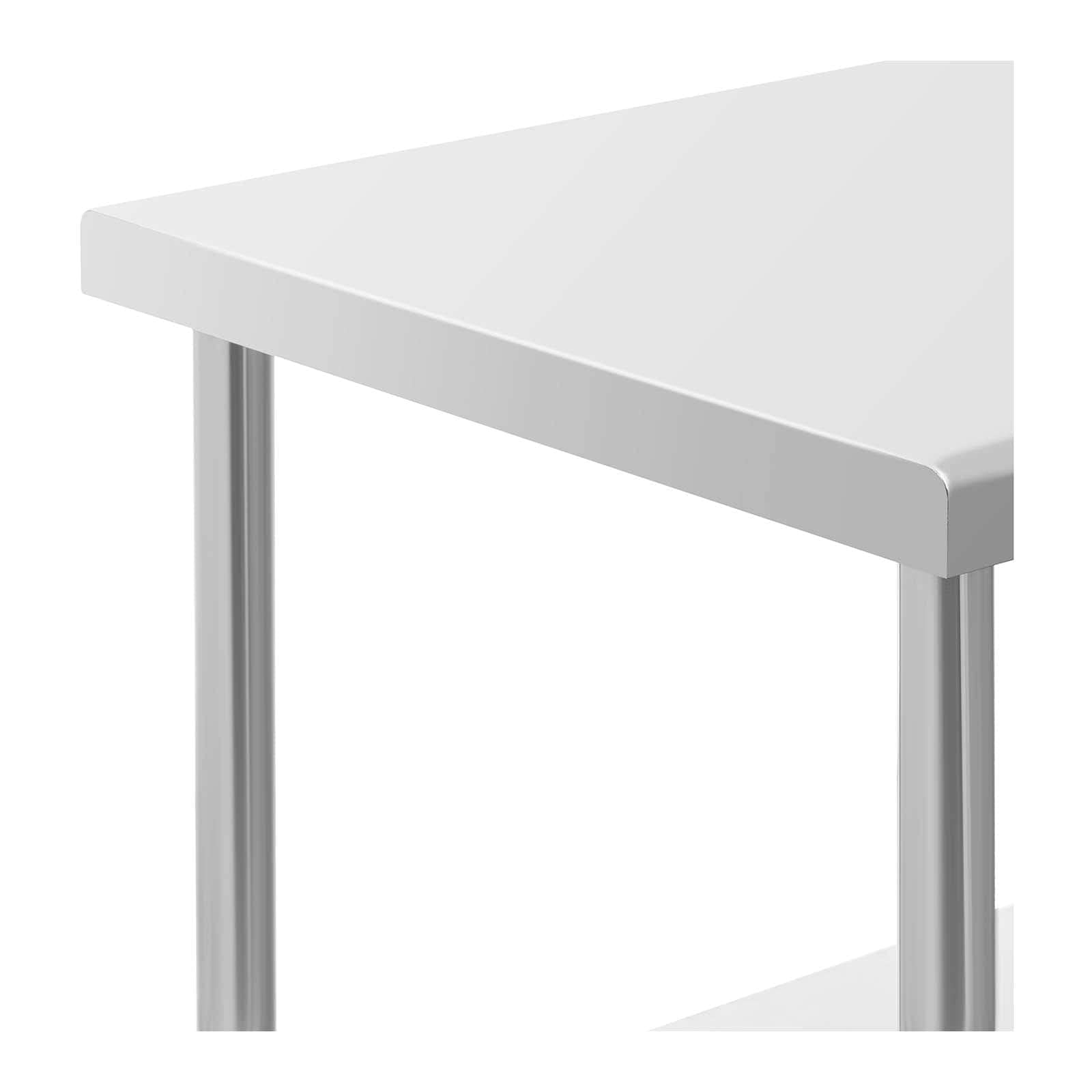 Royal Catering Edelstahltisch mit Rollen 70 x 100 cm 155 kg Tragkraft Arbeitstisch