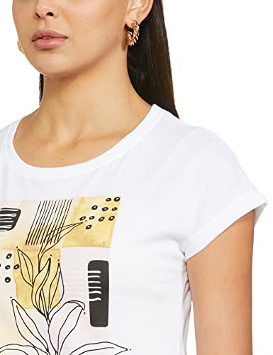 Image of Max Women Regular Fit Floral Printed Round Neck T-Shirt