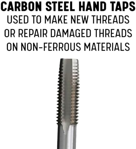 Drill America DWT Series Qualtech Carbon Steel Hand Threading Tap, Uncoated (Bright) Finish, Round with Square End Shank, Bottoming Chamfer, 3/4"-16 UNC (Pack of 1) - 1