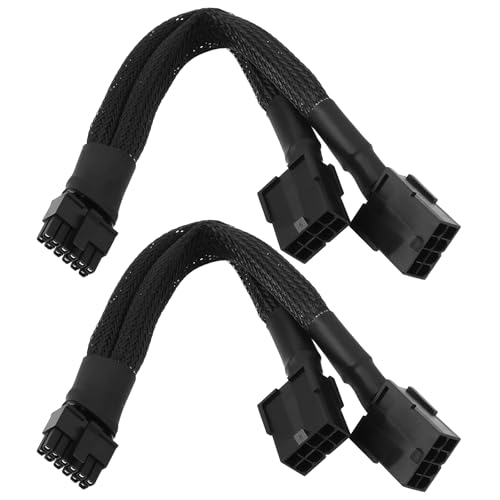 EMSea Cable Adaptador de Tarjeta Gráfica Host de 2 Piezas de 12 Pines A 8 Pines Duales Compatible con Nvidia RTX3080 3090