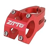 Reemplazo de vástago corto para manillar de bicicleta de montaña de 31,8 mm para dirección de horquilla delantera de 28,6 mm (1-1/8") de diámetro, longitud: 45 mm