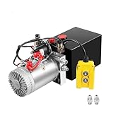 12V Heavy Duty Hydraulic Pump, 15 Quart Double Acting Power Unit, 3200 PSI Industrial Hydraulic System for Dump Trucks, Lift Platforms & Construction Equipment