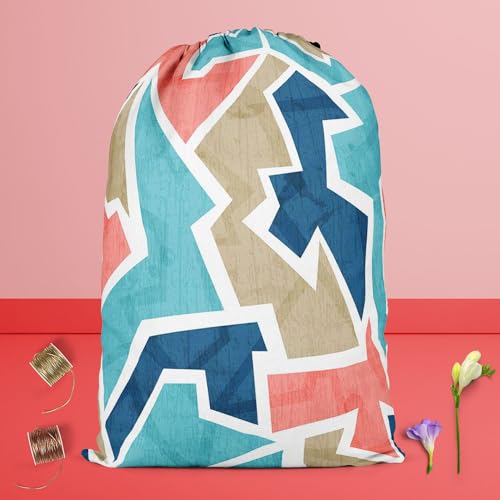 Image of ArtzFolio Vintage Triangle D2 | Reusable Sack Bag | Bag for Gym, Storage, Vegetable & Travel