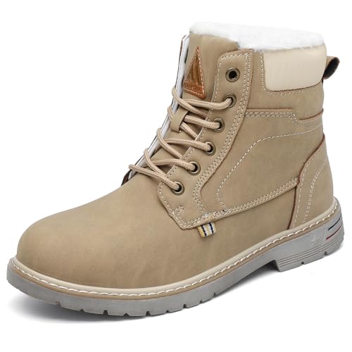 Mishansha Mens Womens Winter Hiking Boots Waterproof Non Slip Warm Lined Snow Boots for Outdoor Trekking