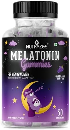 Nutrazee Melatonin Sleep Gummies 5mg Supplement, 30 Gummies