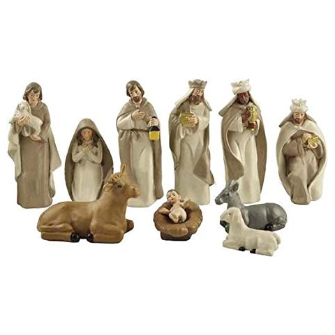 Hearthxy Krippenfiguren-Set - 10 Stück Christus Geburt von Jesus Harz Ornament Cover