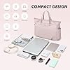Sac Fourre-Tout Pour Ordinateur Portable 15 Pouces, Sac à Bandoulière Pour Ordinateur Pour Femme, Sac à Main élégant Pour Le Travail et Les Voyages (Gris Rose) #5