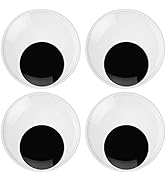 JieGuanG Wackelaugen, 76mm Selbstklebend Wackelaugen Für Scrapbooking Kunsthandwerk Zubehör (4 St...