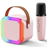 Kids Karaoke Machine for Girls: Professional Wireless Mini Portable Bluetooth Speaker with Microphone - Kids Music Singing Toys for 4,5,6,7,8,9,10 Year Old Girl Boy Christmas Birthday Gift Ideas