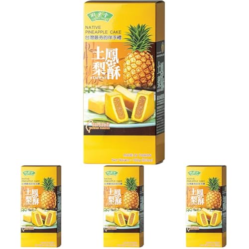BAMBOO HOUSE Dessert- Kuchen, Ananas, 6 Stück á 30 g - 1 x 180 g (Packung mit 4)